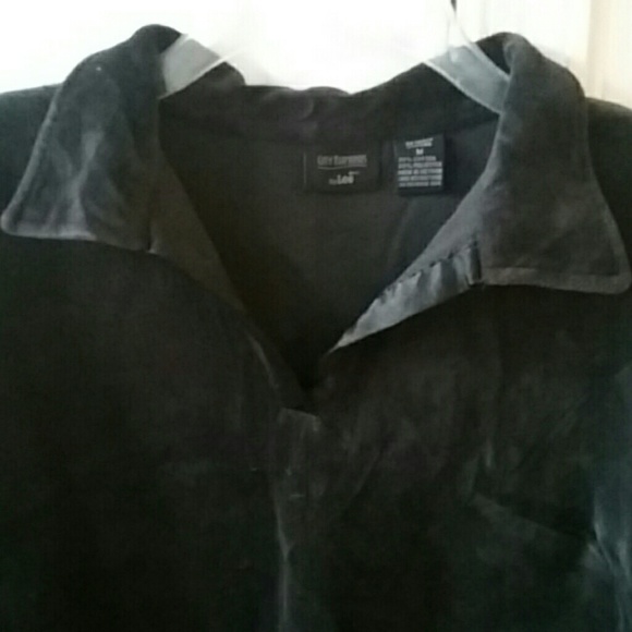 5 for $15! Velour Open Collared Top - Picture 2 of 3